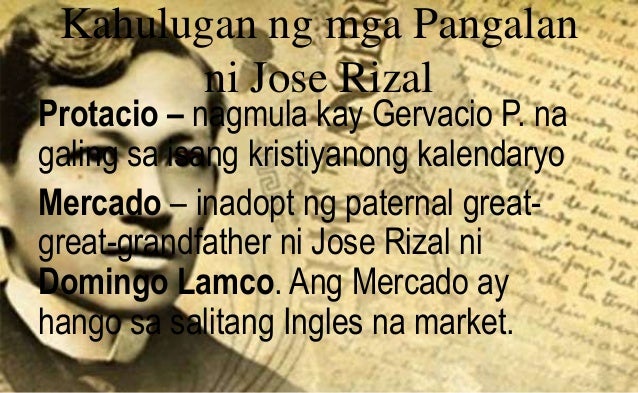 Ano Ang Ibig Sabihin Ng Pangalan Ni Jose Rizal - upang saan