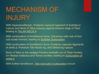 TALUS FRACTURE AND MANAGEMENT. | PPTX