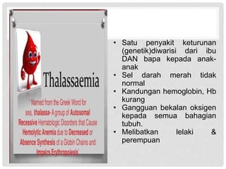 Maksud penyakit thalasemia