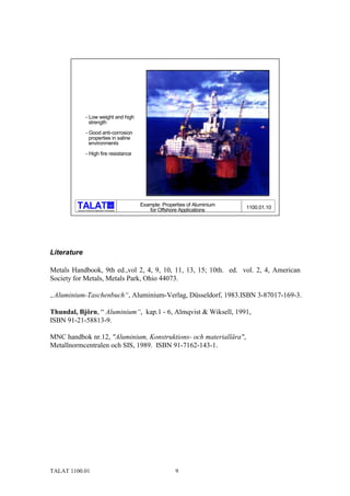 TALAT Lecture 1100.01: Introduction: Aluminium, a Light Metal | PDF