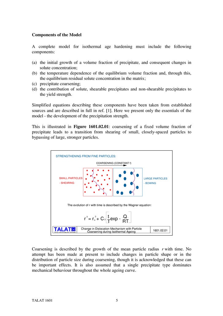 TALAT Lecture 1601 Process Modelling Applied To Age Hardening Alumin 