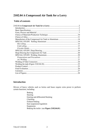 TALAT Lecture 2102.04: A Compressed Air Tank for a Lorry, Special ...