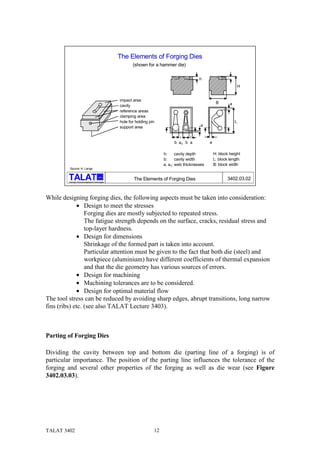 Forging Ruling Section TALAT Lecture 3402: Forging Process | PDF