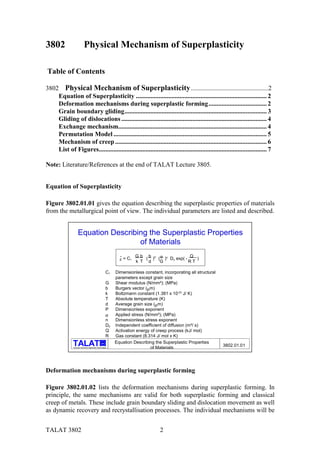 TALAT Lecture 3802: Physical Mechanism of Superplasticity | PDF