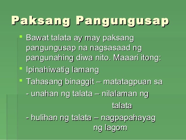 Ano Ang Talata Example Talata