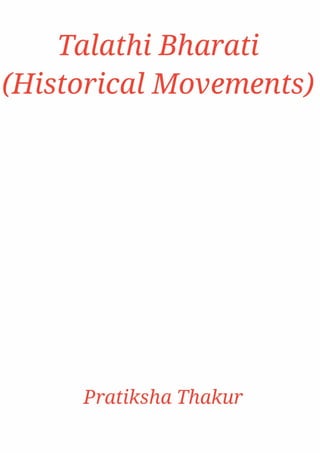 Talathi Bharati (Historical Movements) 
