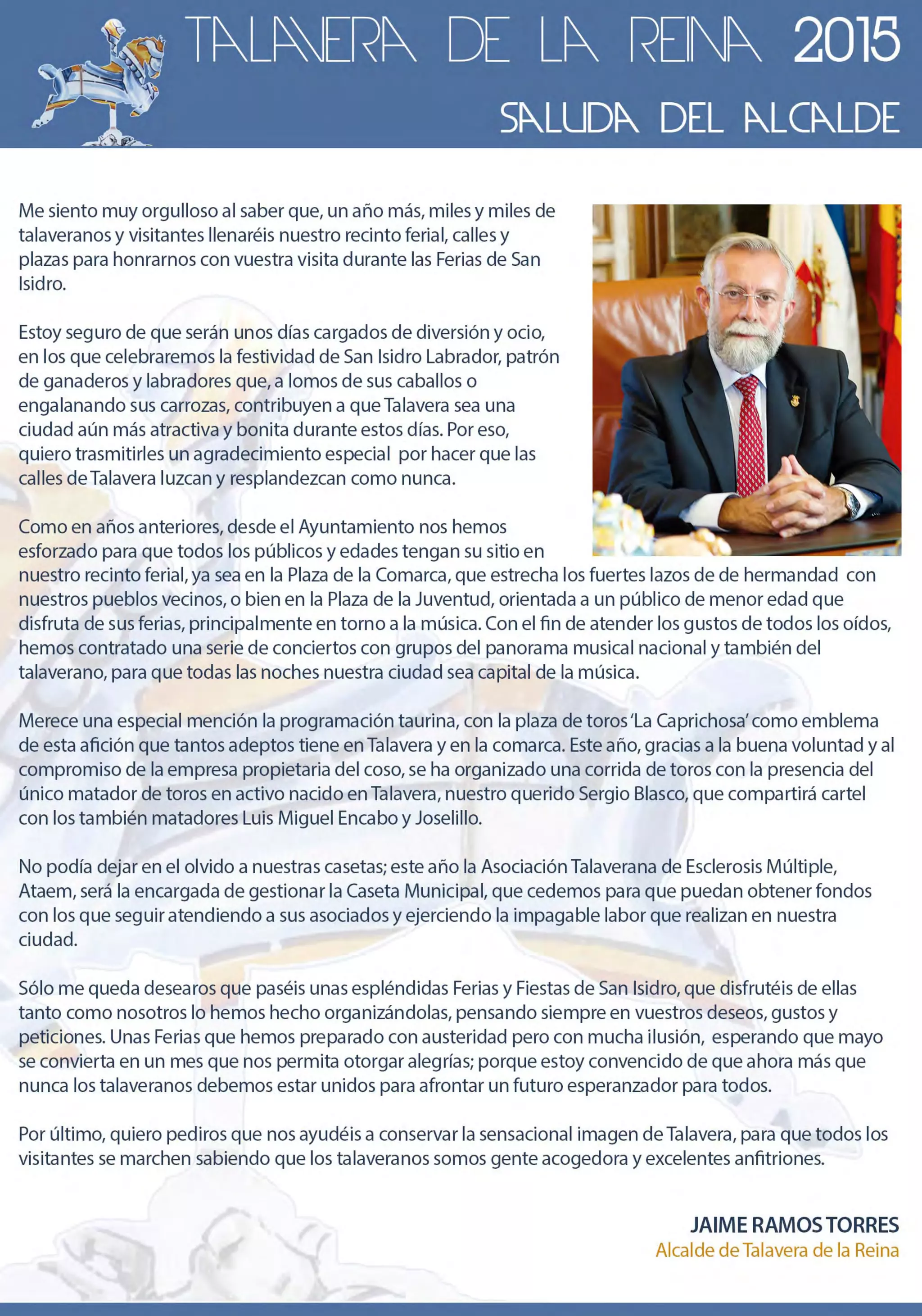 Talavera de la Reina programa Ferias Mayo 2015