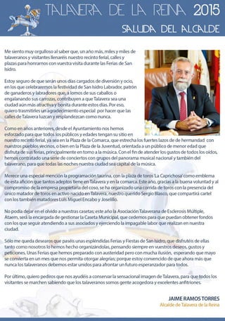 Talavera de la Reina programa Ferias Mayo 2015