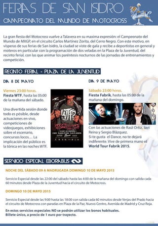 Talavera de la Reina programa Ferias Mayo 2015