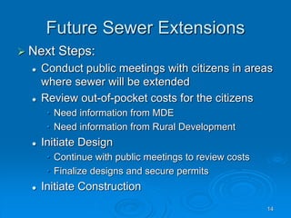 Reducing Wastewater Pollution: Upgrades and Sewer Extensions