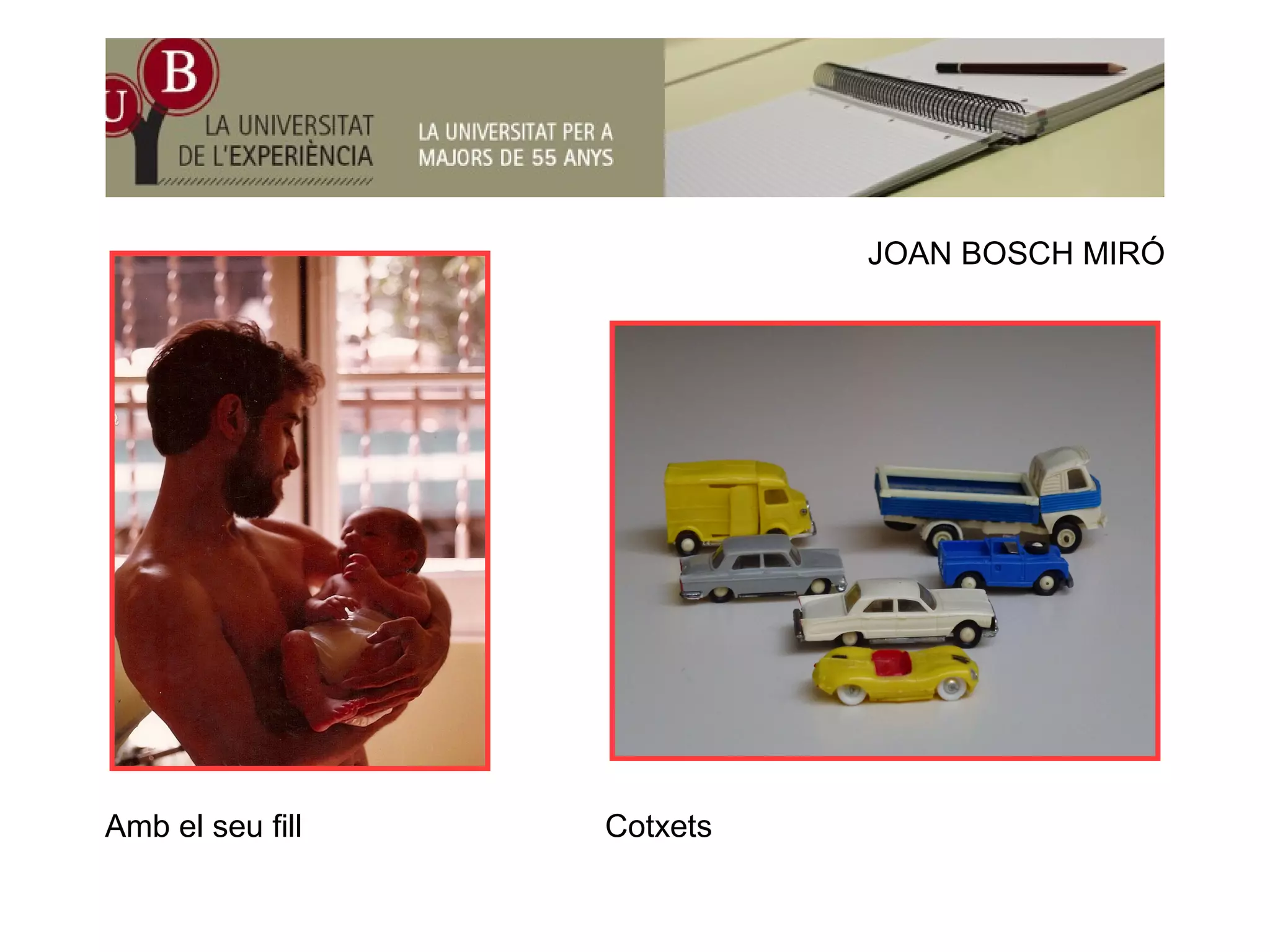 ÓJOAN BOSCH MIRÓ
Amb el seu fill CotxetsAmb el seu fill Cotxets
 