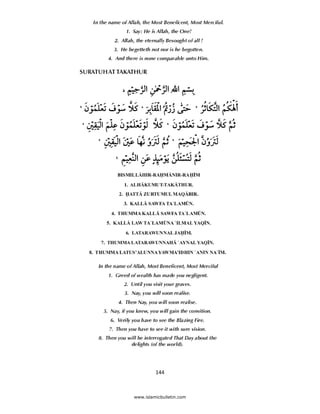 144 

 
    www.islamicbulletin.com
 