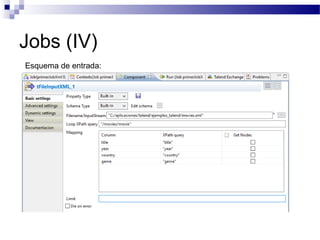 Jobs (IV)
Esquema de entrada:
 