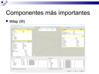 Componentes más importantes
 tMap (III)
 