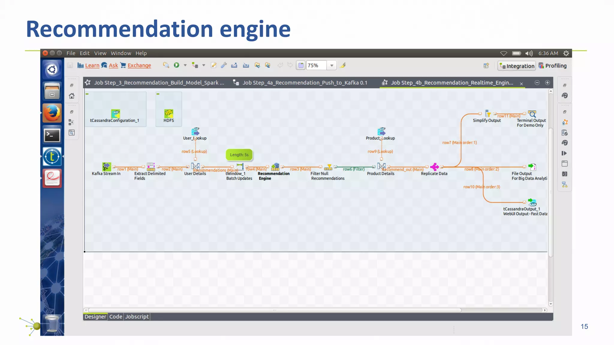 15
Recommendation engine
 