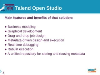 Talend Open Studio Introduction - OSSCamp 2014 | PDF