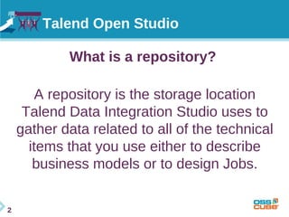 Talend Open Studio Introduction - OSSCamp 2014 | PDF