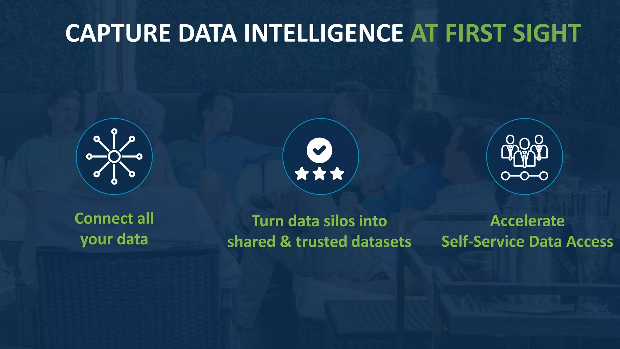66
CAPTURE DATA INTELLIGENCE AT FIRST SIGHT
Connect all
your data
Turn data silos into
shared & trusted datasets
Accelerate
Self-Service Data Access
 