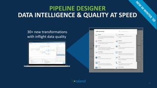 1212
PIPELINE DESIGNER
DATA INTELLIGENCE & QUALITY AT SPEED
30+ new transformations
with inflight data quality
 