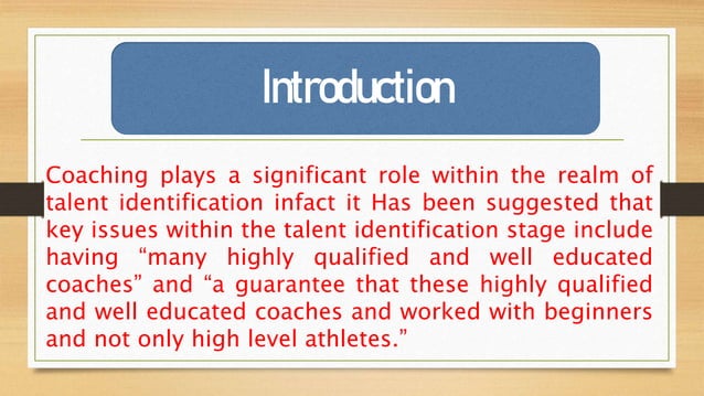 Talent Identification Iin Sports Pptx