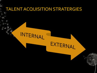 TALENT ACQUISITION STRATERGIES
 
