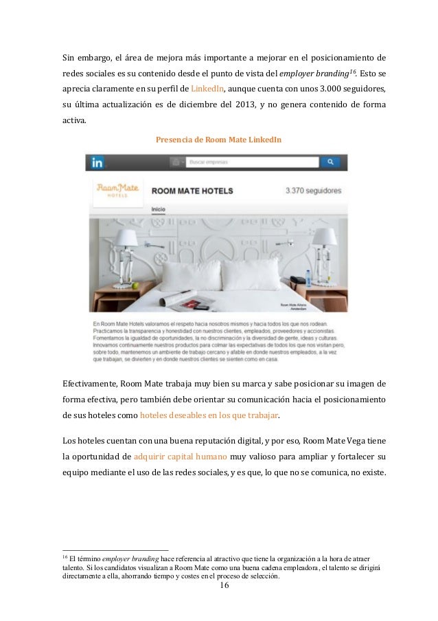 Posicionamiento De Room Mate Hotels Posicionamiento De Room Mate Hotels