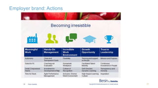 Employer brand: Actions 
21 
 