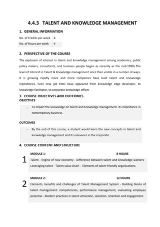 Talent and knowledge management | PDF | Career Planning | Careers