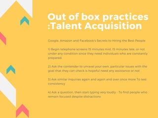 Talent Acquisition in Human Resource Management Practices  