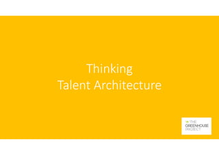 Thinking
Talent Architecture
 