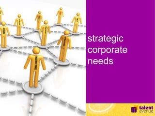strategic
corporate
needs
 