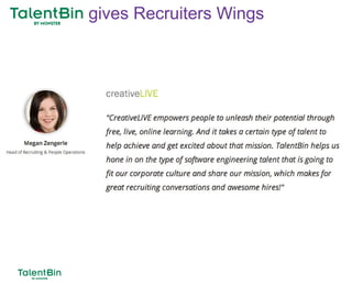 85
gives Recruiters Wings
 