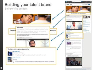 TALENT SOLUTIONS
Building your talent brand
Self-service content
21
 