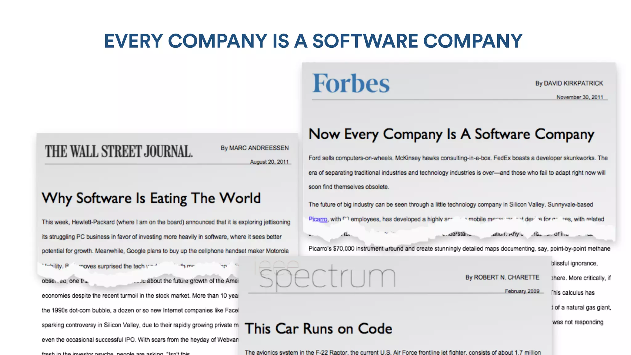 EVERY COMPANY IS A SOFTWARE COMPANY