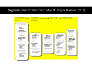 Organisational Commitment Model (Meyer & Allen, 1997)
 