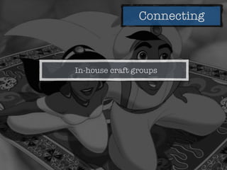In-house craft groups
Connecting
 