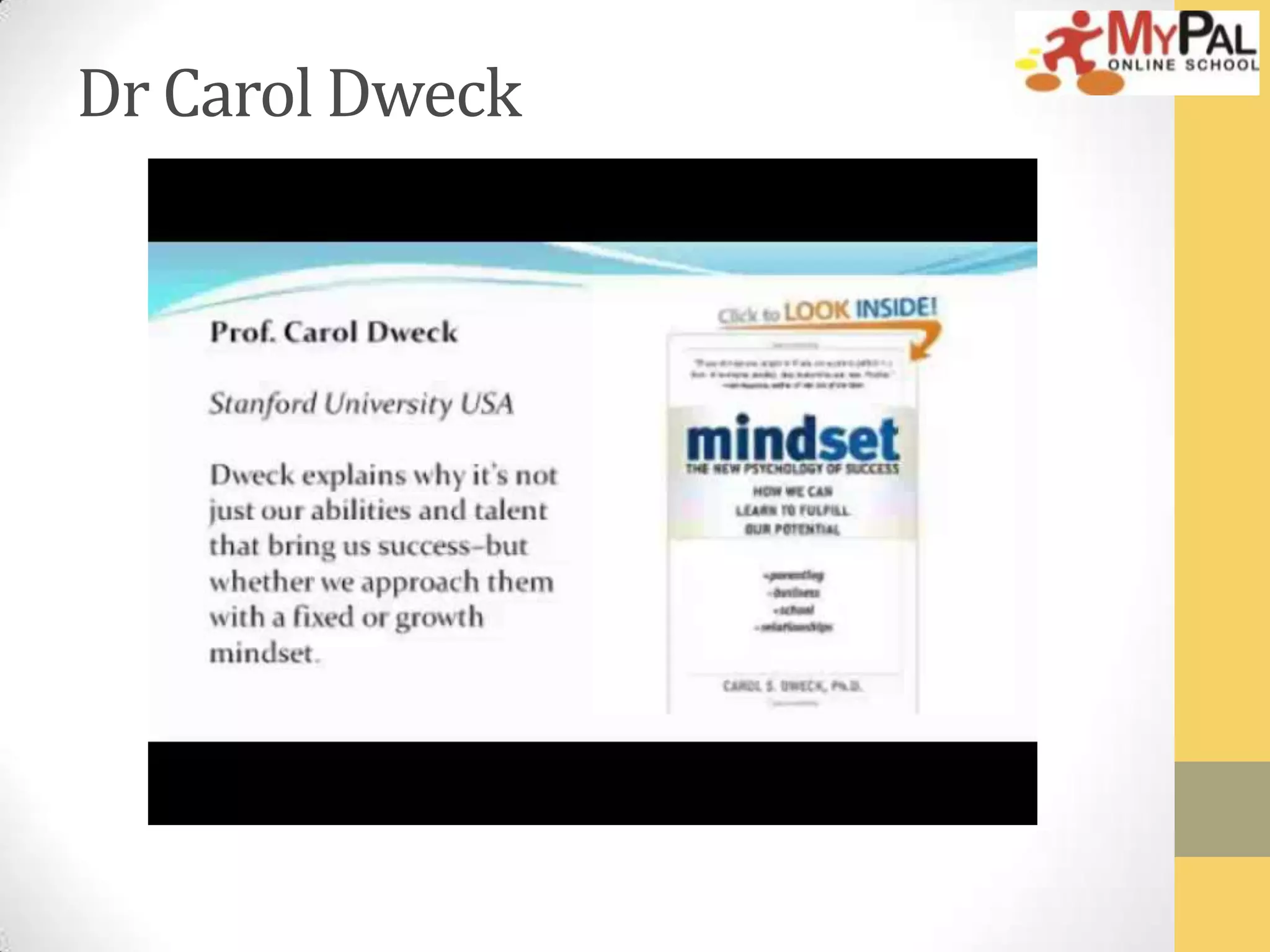 Dr Carol Dweck

 