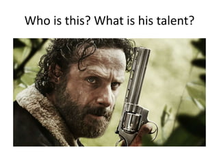Who is this? What is his talent?
 