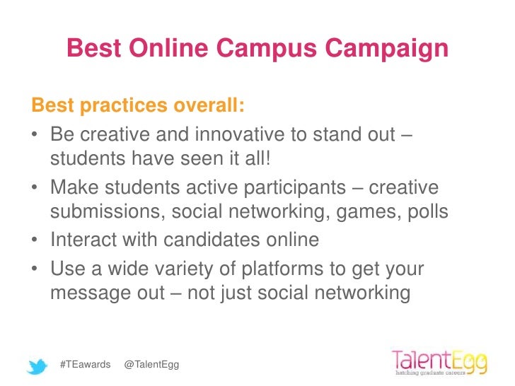 2012 talentegg campus recruitment excellence awards presentation make awards online