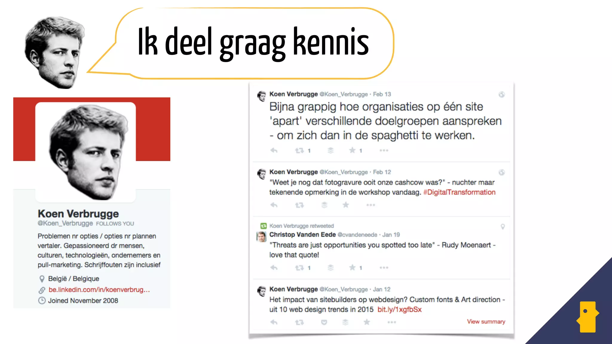 Ik deel graag kennis
 