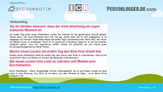 #TalentHacks | 42#TalentHacks | 42Michael Asshauer, https://buch.talente.co/
#QuickWins
Onboarding
 