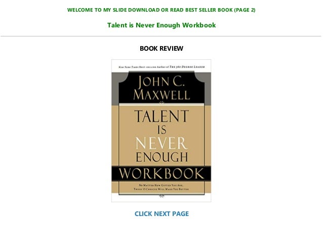 Pdf Download Talent Is Never Enough Workbook Read Book Epub