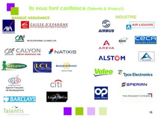 Ils nous font confiance  (Talentis & Vivacci) BANQUE ASSURANCE INDUSTRIE 13 Agence Française de Développement 
