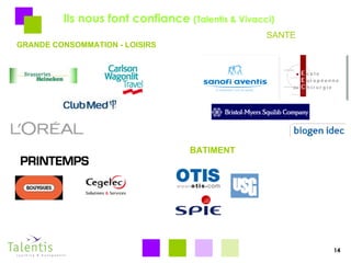 Ils nous font confiance  (Talentis & Vivacci) GRANDE CONSOMMATION - LOISIRS SANTE BATIMENT 14 