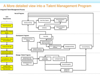 A More detailed view into a Talent Management Program
 