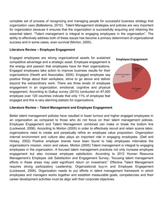 Talent management and its impact on employee engagement