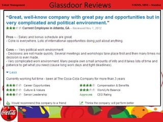 Talent Management
                    Glassdoor Reviews   NMiMS, SBM – Mumbai
 