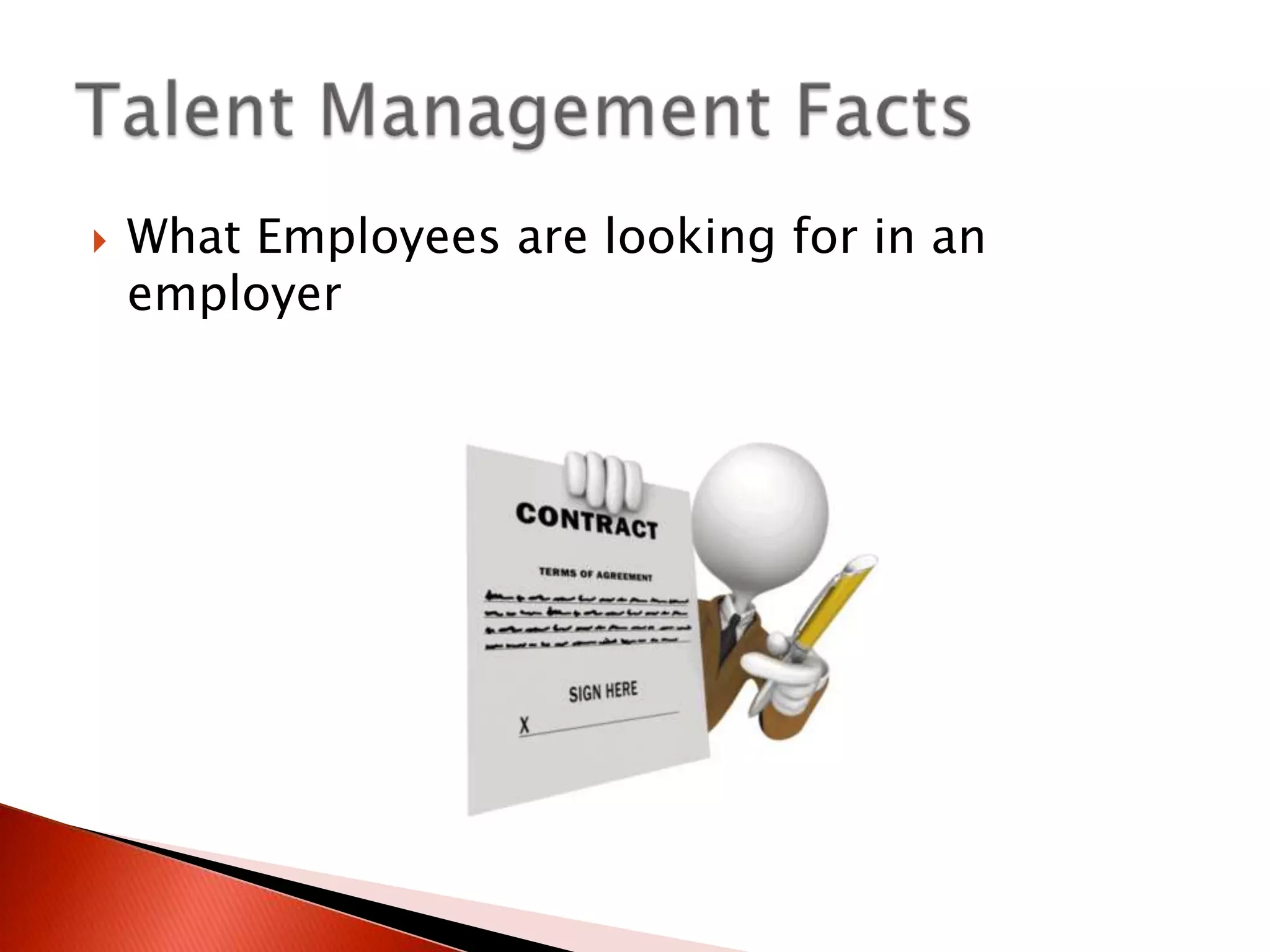    What Employees are looking for in an
    employer
 