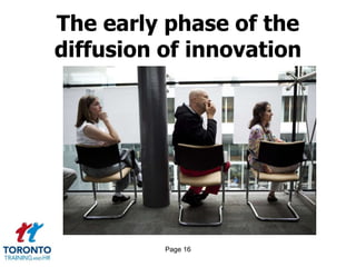 Page 16
The early phase of the
diffusion of innovation
 