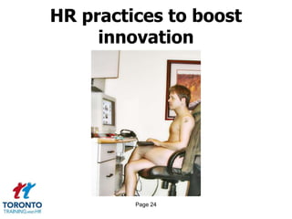 Page 24
HR practices to boost
innovation
 